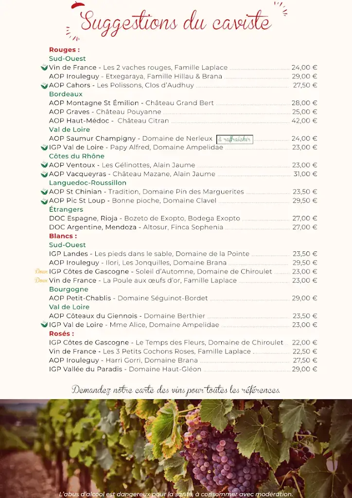 Menu_Restaurant Bistro 