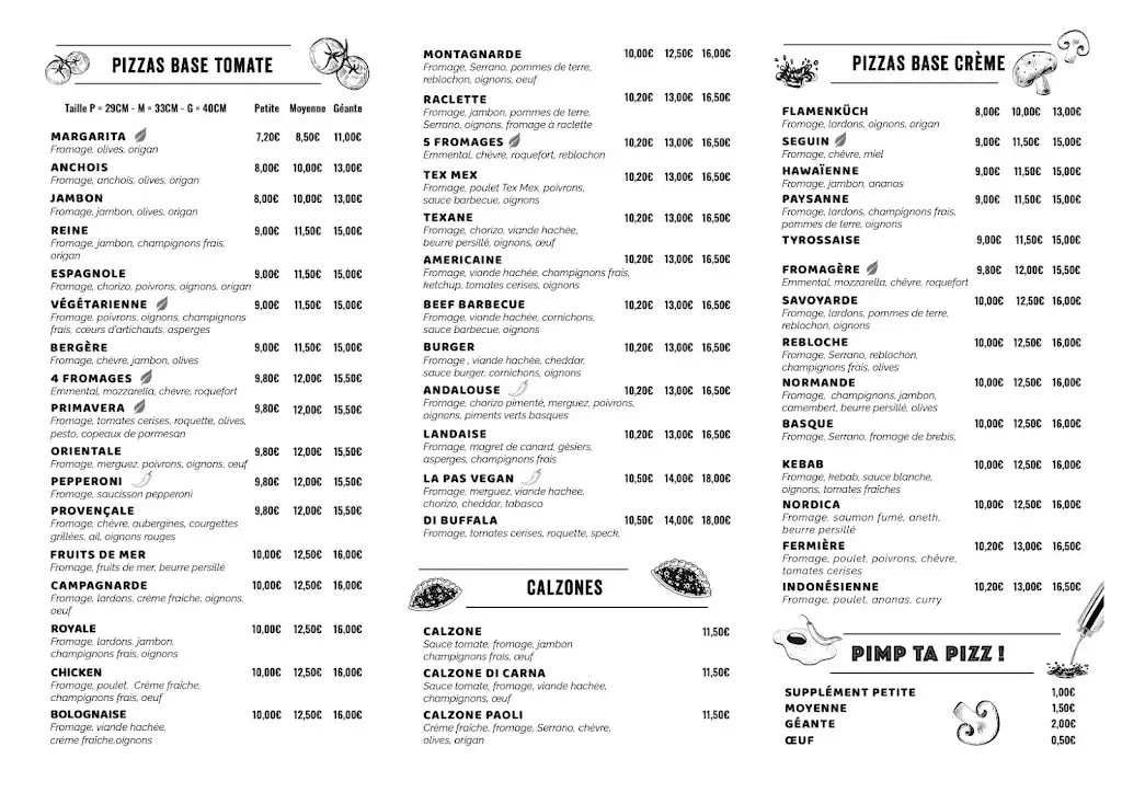 Menu_La Patapizz Tyrosse_Saint-Vincent-de-Tyrosse_image_1