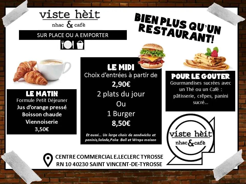 Menü_Restaurant Viste Hèit_Saint-Vincent-de-Tyrosse_Bild_1