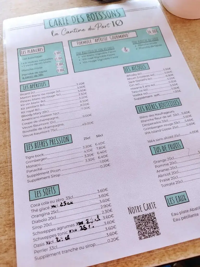 Menu_La Cantine du Port IØ_Saint-Trojan-les-Bains_image_1