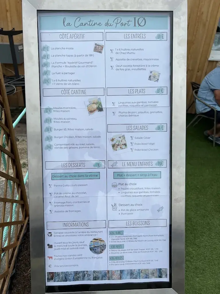 Menu_La Cantine du Port IØ_Saint-Trojan-les-Bains_image_2