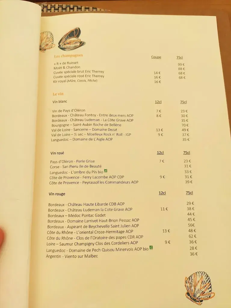 Menu_Hôtel Restaurant L'Albatros_Saint-Trojan-les-Bains_image_3