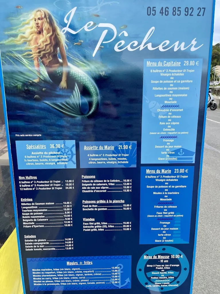 Menu_Le Pêcheur Restaurant_Saint-Trojan-les-Bains_image_3