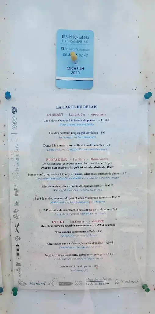 Menu_Le Relais des Salines_Grand-Village-Plage_immagine_4