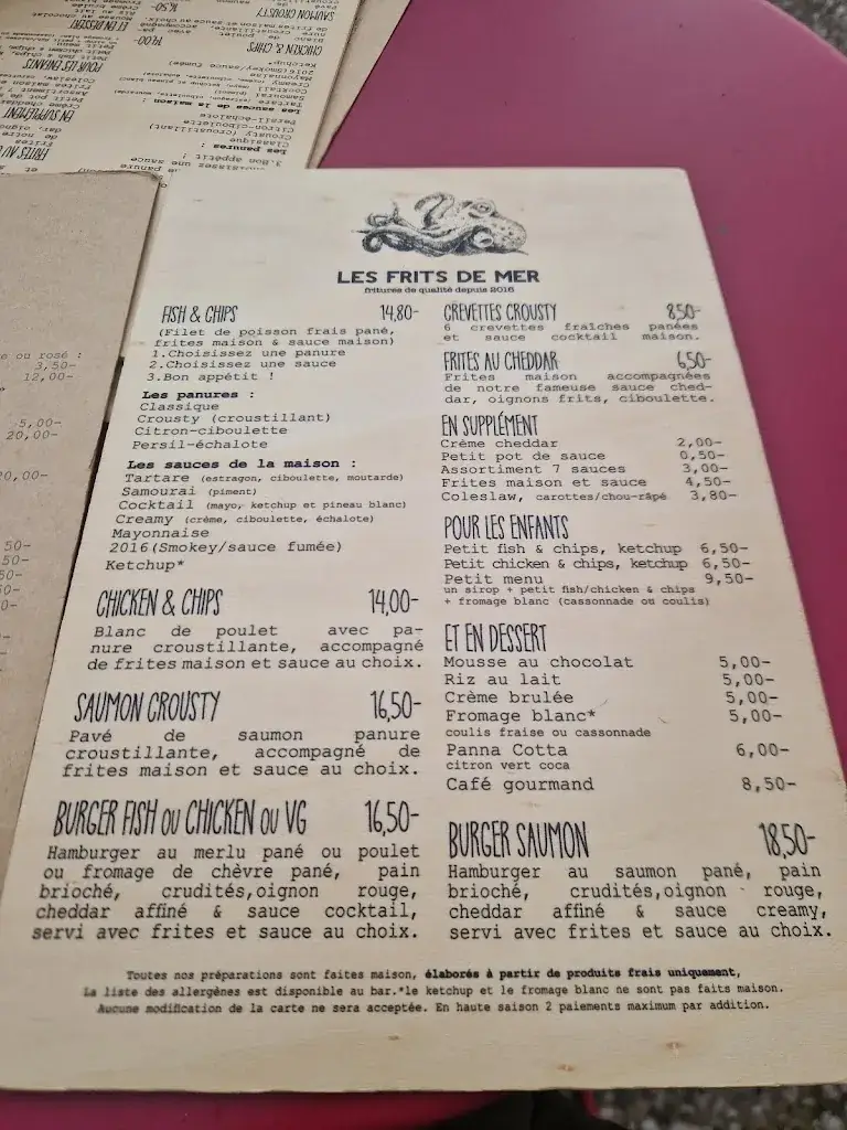 Menu_Les frits de mer_Château-d'Oléron_image_3