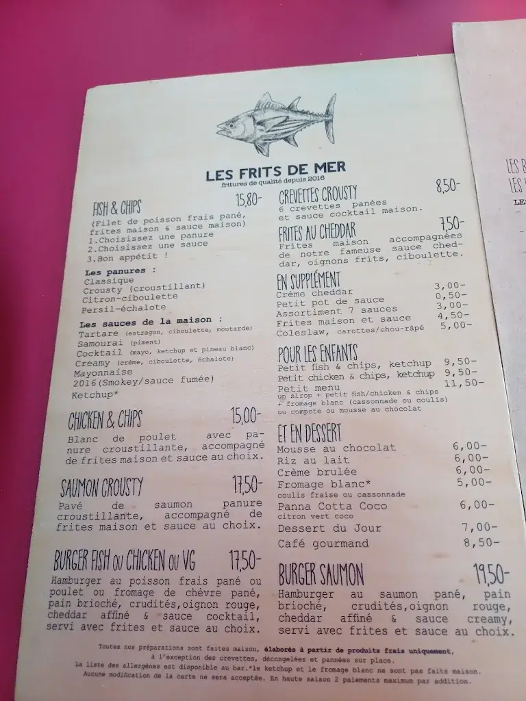Menu_Les frits de mer_Château-d'Oléron_image_4