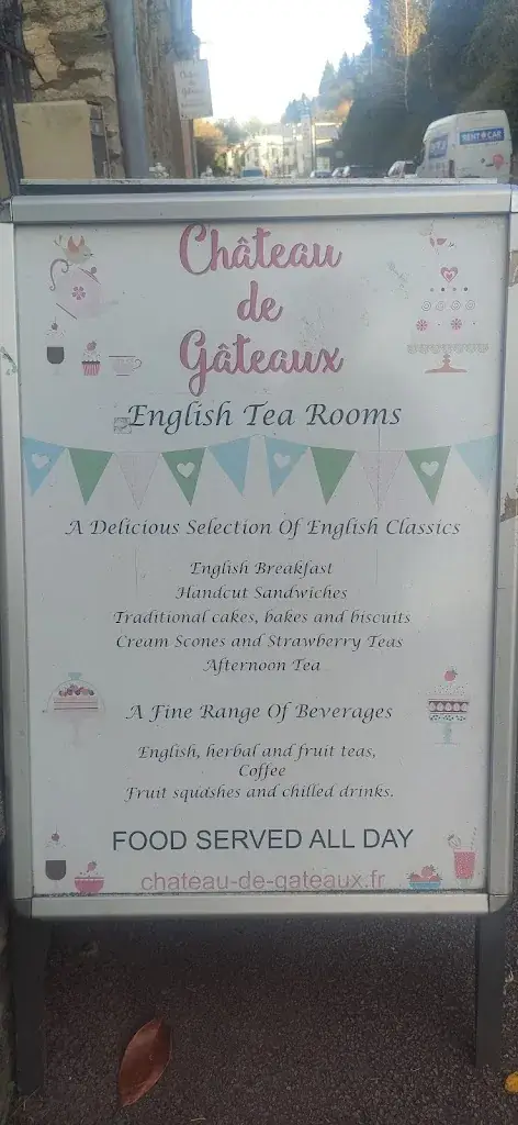 Menu_Chateau de Gateaux English Tearoom & Restaurant_Saint-Yrieix-la-Perche_image_4