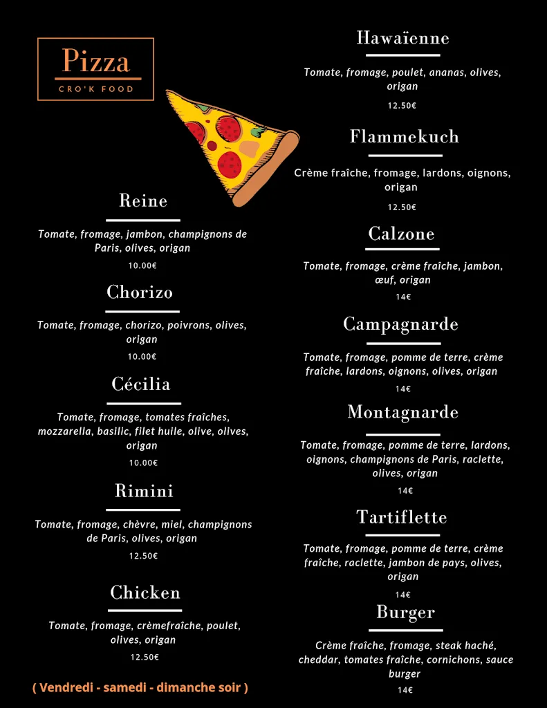 Menu_CRO'K FOOD_Saint-Yrieix-la-Perche_image_1