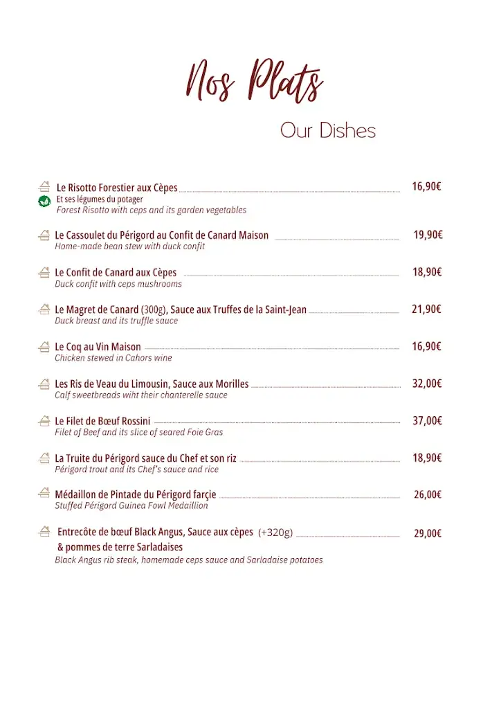 Menu_Auberge Le Mirandol_Sarlat-la-Canéda_imagen_3