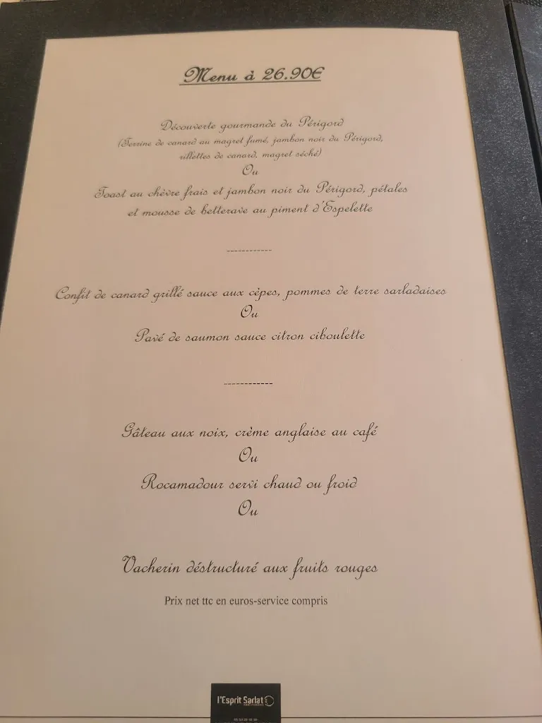 Menu_Restaurant L'Esprit Sarlat_Sarlat-la-Canéda_immagine_2