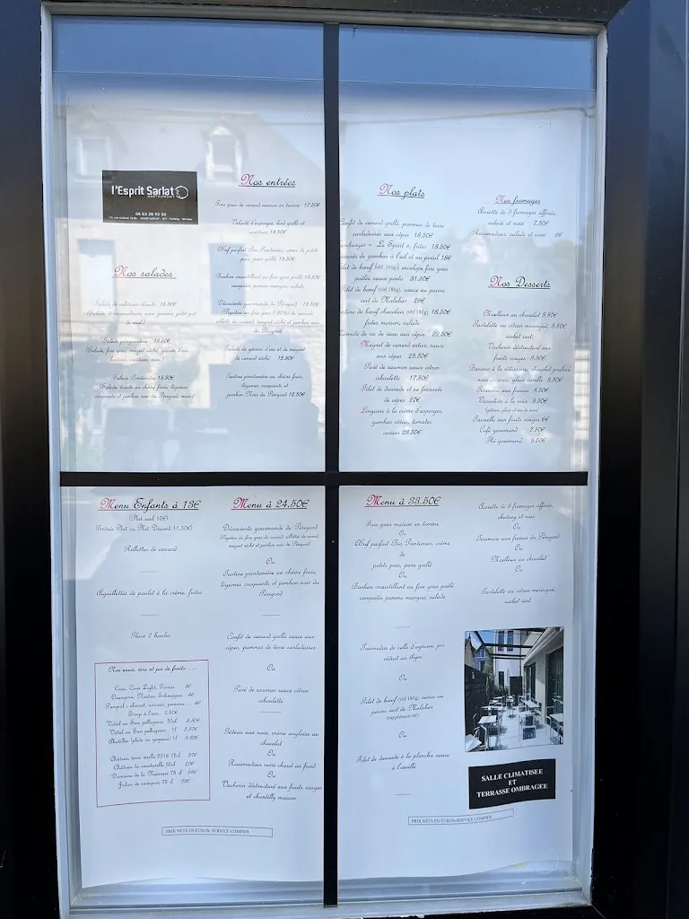 Menu_Restaurant L'Esprit Sarlat_Sarlat-la-Canéda_immagine_4