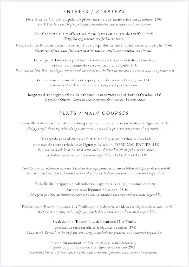 Menu_Le Presidial à sarlat_Sarlat-la-Canéda_immagine_1