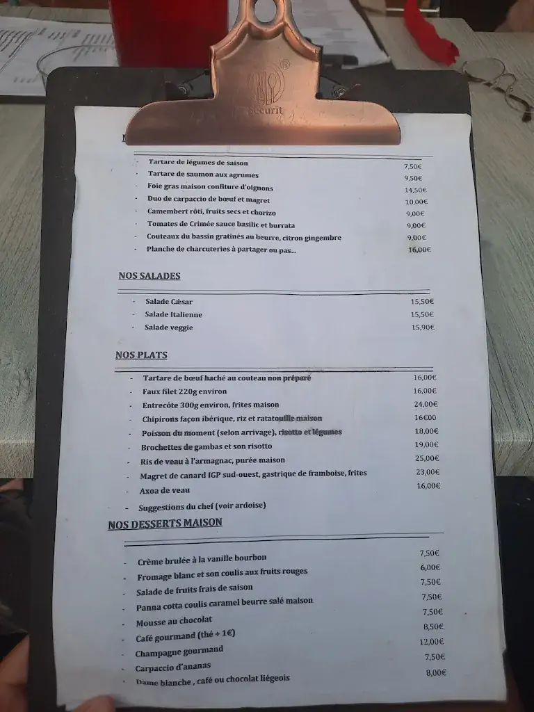 Menu_Le Café du Lac_Sanguinet_immagine_2