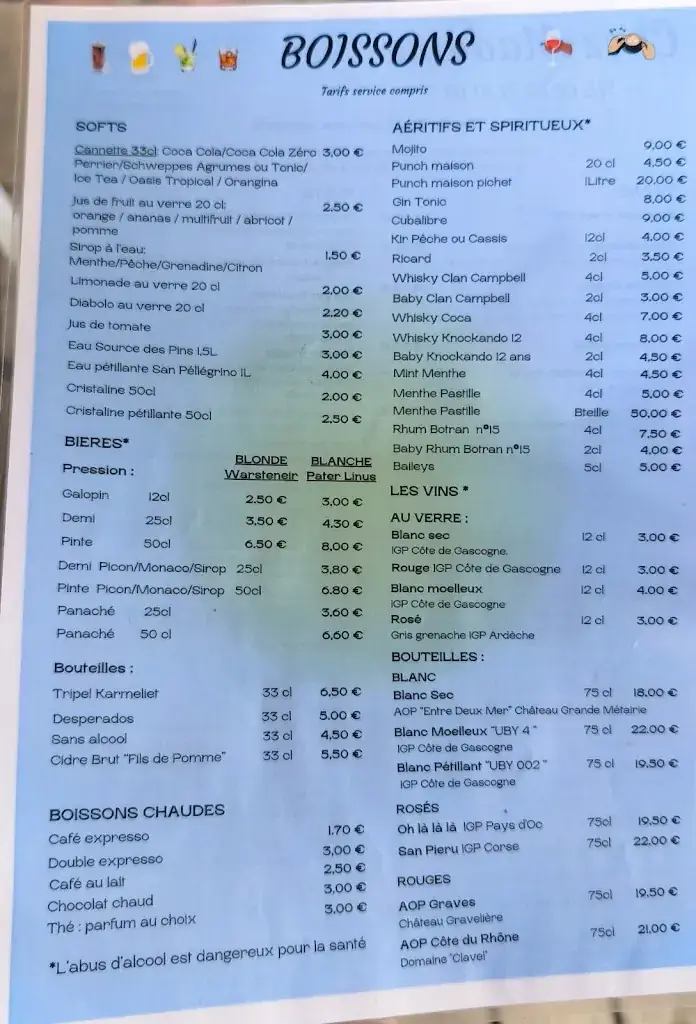 Menu_Chez Madame_Sanguinet_image_3