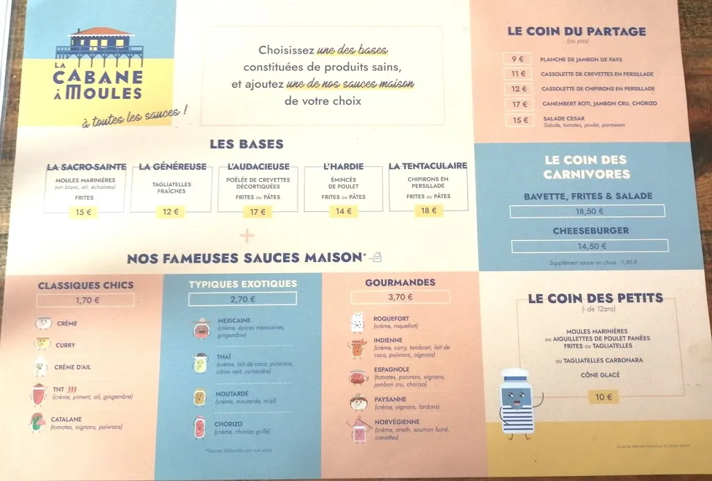 Menu_La Cabane A Moules Sanguinet_Sanguinet_image_4