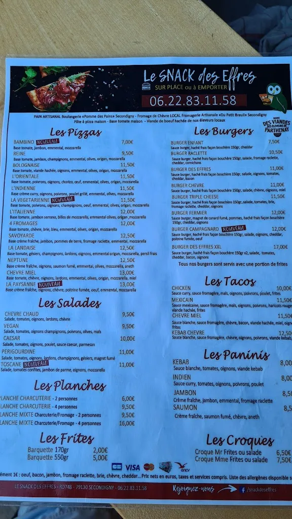 Menu_Le Snack des Effres_Secondigny_image_2