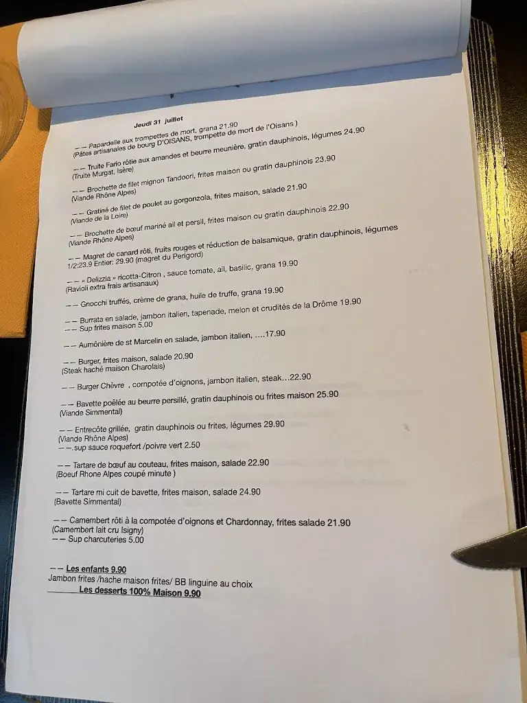 Menu_Café du centre_Bourg-d'Oisans_immagine_1
