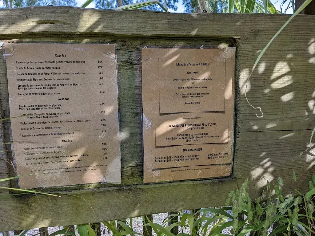 Menu_Restaurant Les Roseaux_Seignosse_image_1