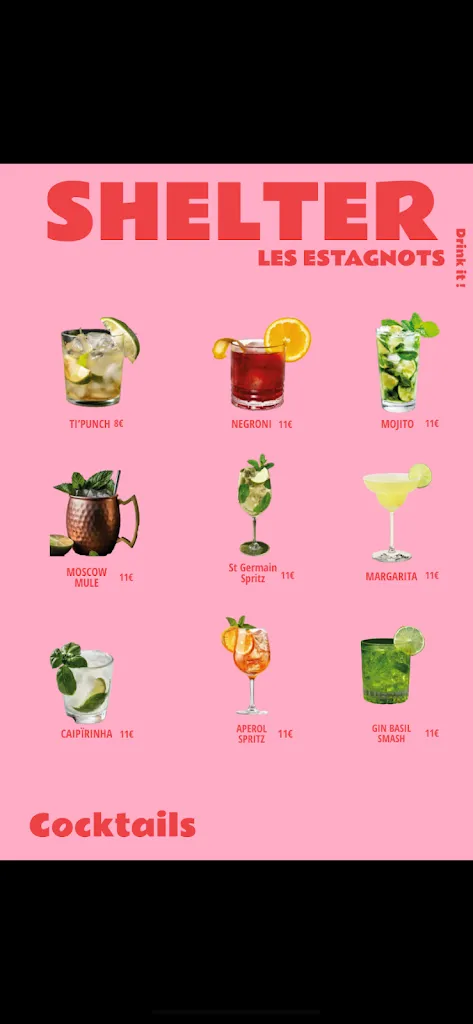 Menu_Shelter Les Estagnots_Seignosse_image_3