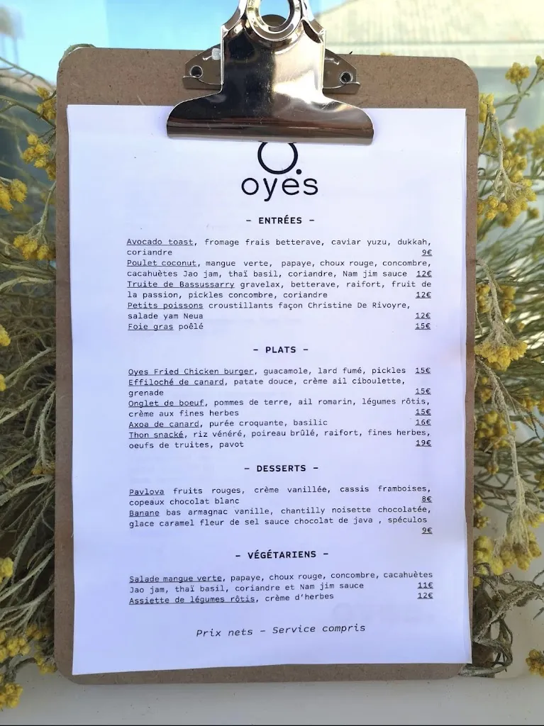 Menu_La cantine du oyes_Seignosse_image_2