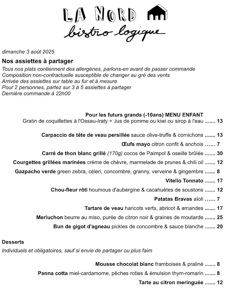 Menu_La Nord_Soorts-Hossegor_image_2