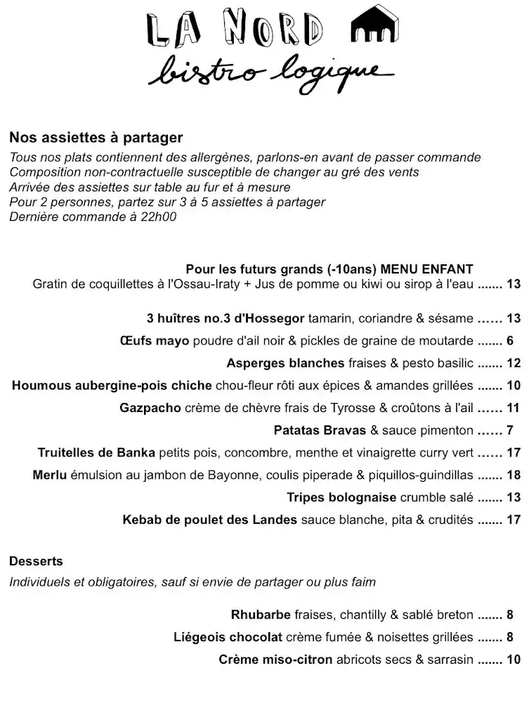 Menu_La Nord_Soorts-Hossegor_image_4