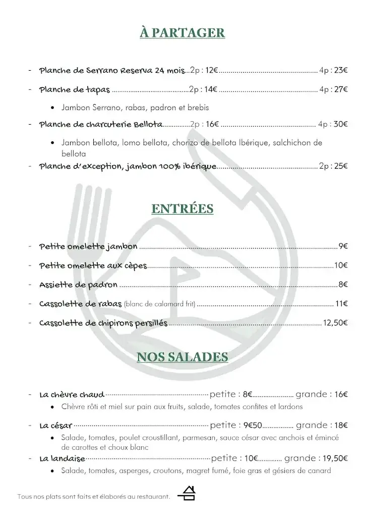 Menu_Restaurant Epherra - Golf Souraïde_Souraïde_image_2