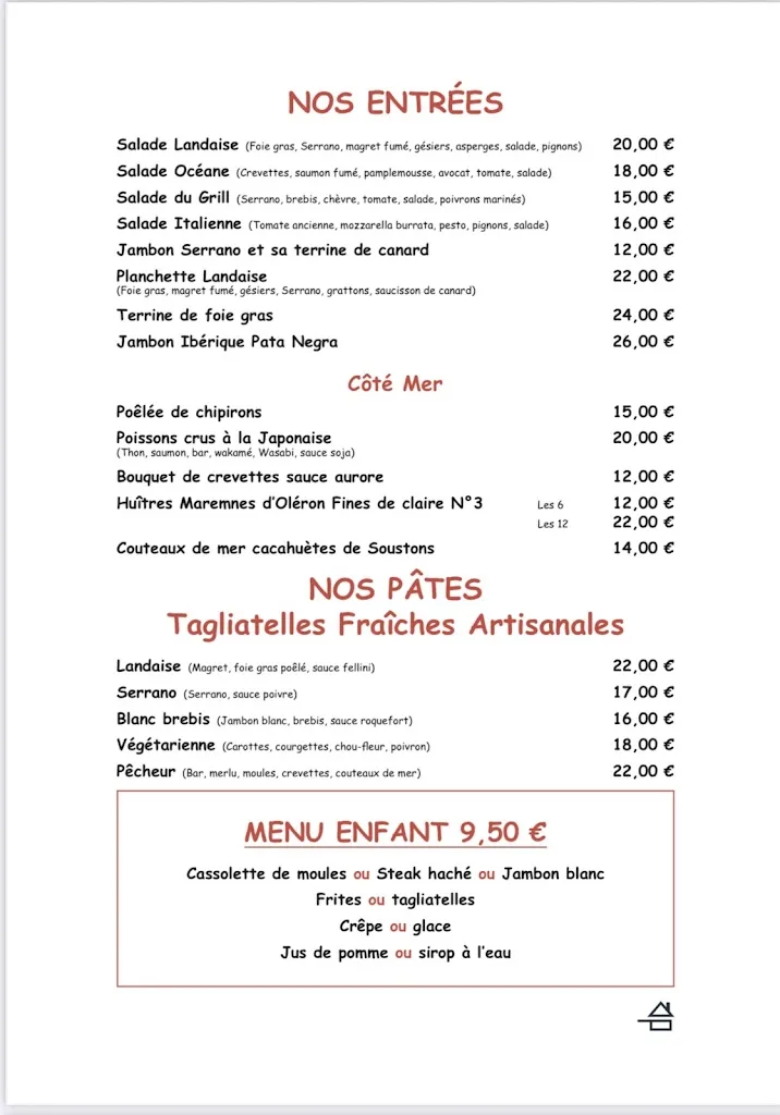 Menu_Le Grill du Lac_Soustons_image_1