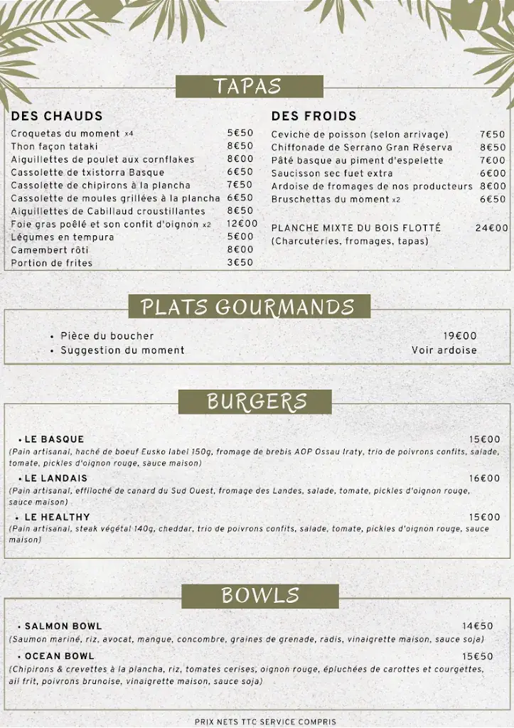 Menu_Le Bois Flotté_Soustons_image_1