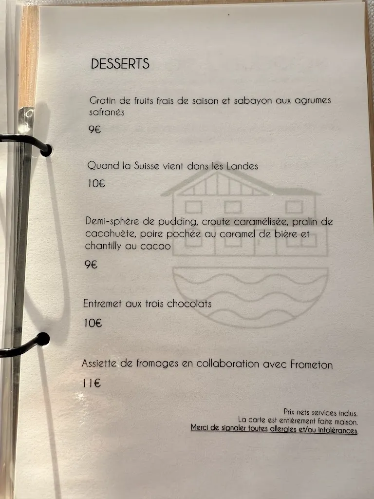 Menu_L'Auberge de la Pointe (The Inn at the Point)_Soustons_imagen_3