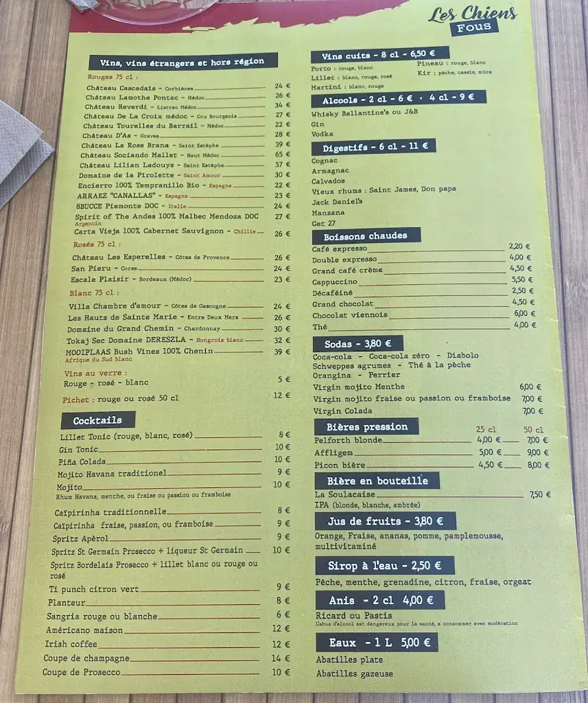 Menu_Les Chiens Fous_Soulac-sur-Mer_image_1