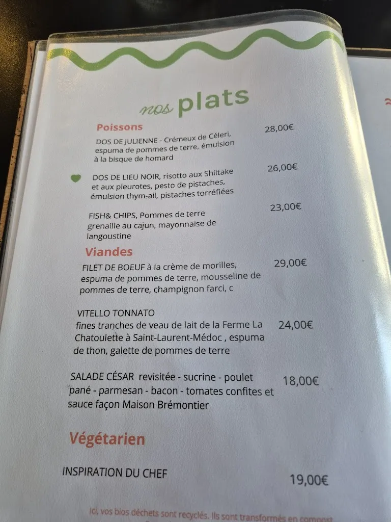 Menü_Maison Brémontier_Soulac-sur-Mer_Bild_4