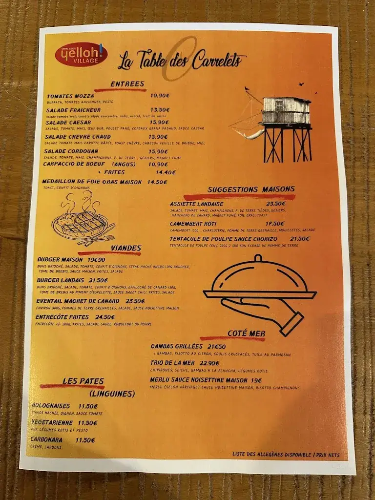 Menu_Restaurant La Table Des Carrelets_Soulac-sur-Mer_image_2