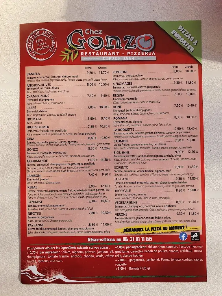 Menu_Chez Gonzo pizzas à emporter_Soulac-sur-Mer_image_2