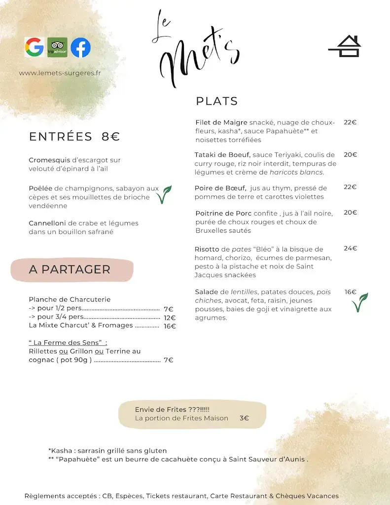 Menu_Le Met's_Surgères_image_1