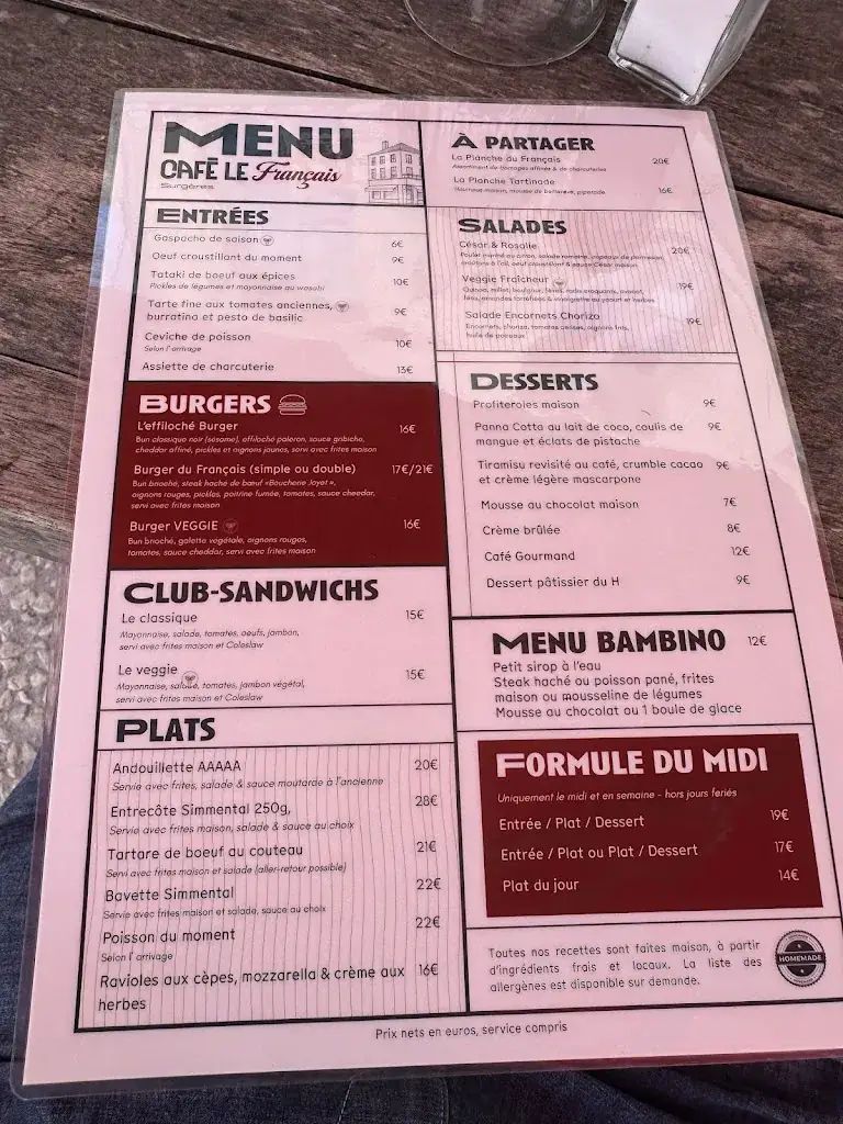 Menu_Café Le Français_Surgères_image_2