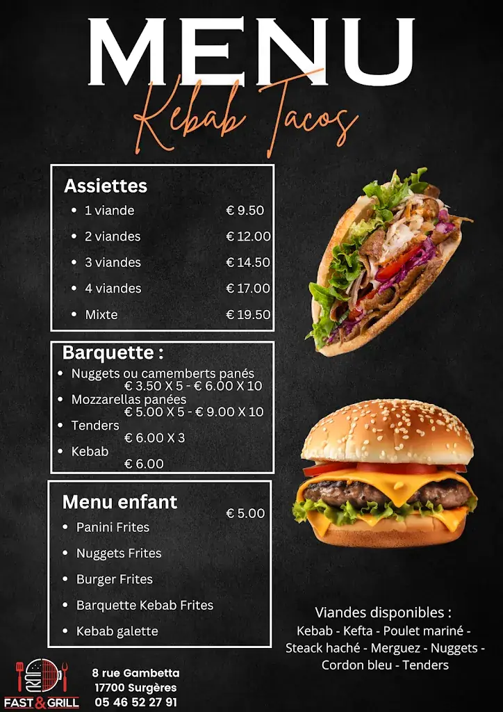 Menu_Fast And grill_Surgères_image_2