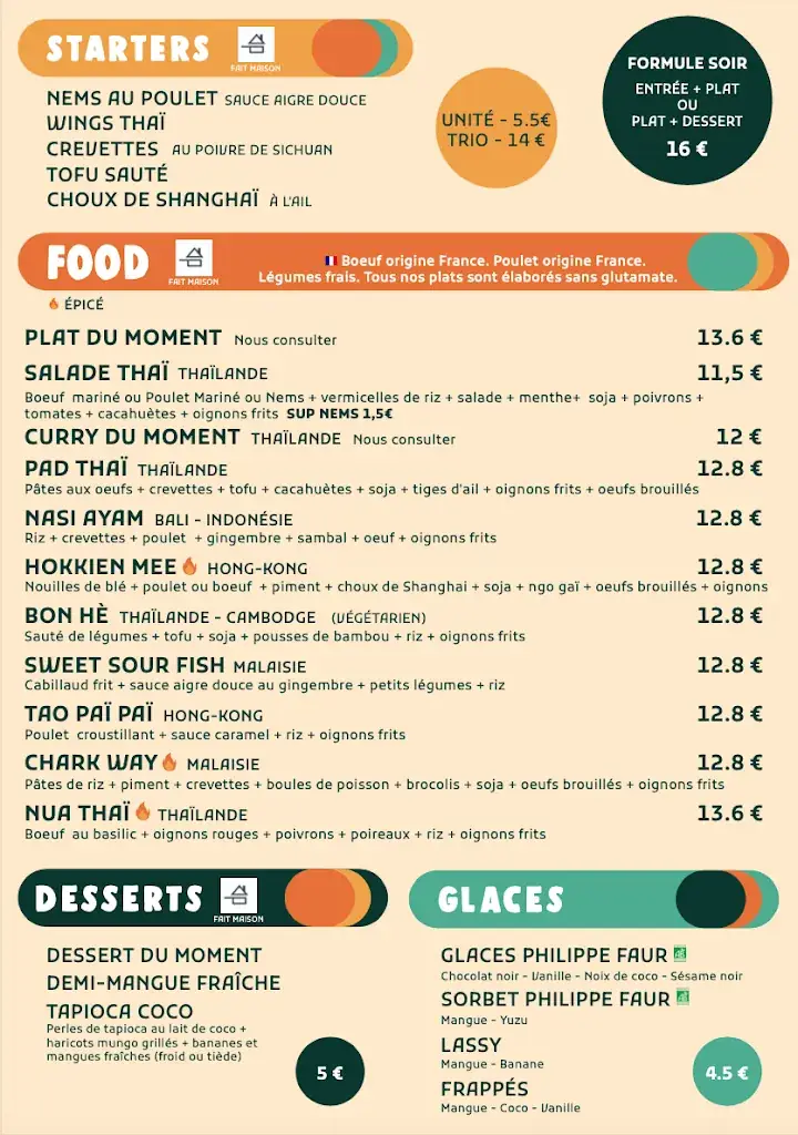 Menu_Santosha Talence - Cantine Asiatique_Talence_immagine_1
