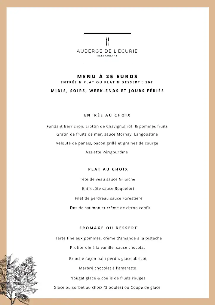 Menu_Auberge de l'Ecurie_Usson-du-Poitou_image_4