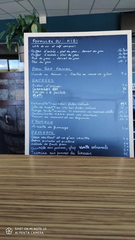 Menu_L'ÉTABLE - Le Cadran_Ussel_image_2