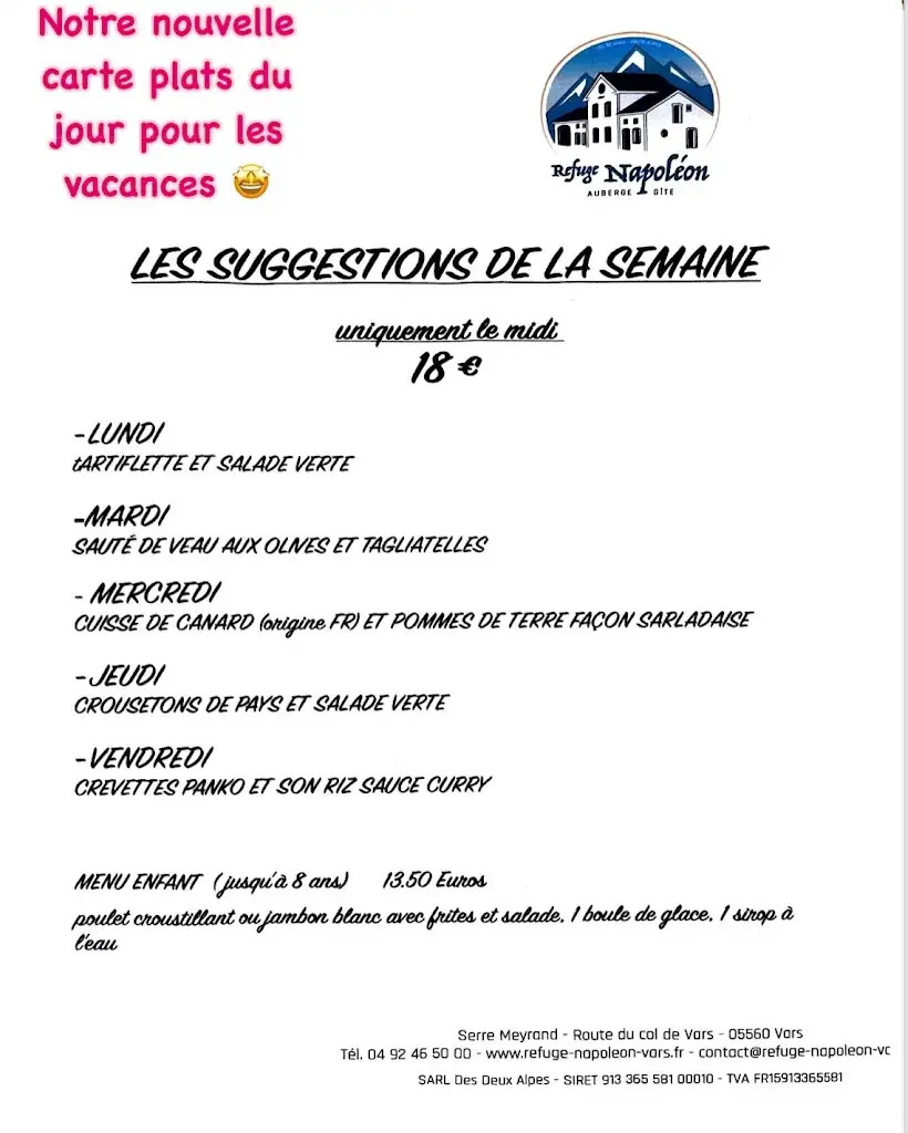 Menu_Refuge Napoléon Vars_Vars_image_1