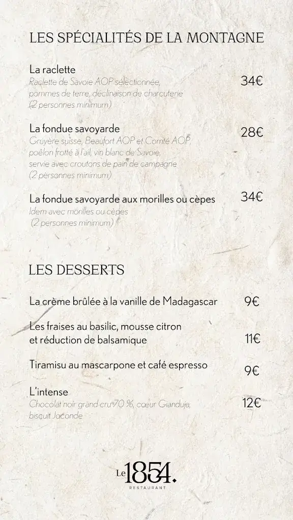 Menu_Le 1854 restaurant_Vars_image_3