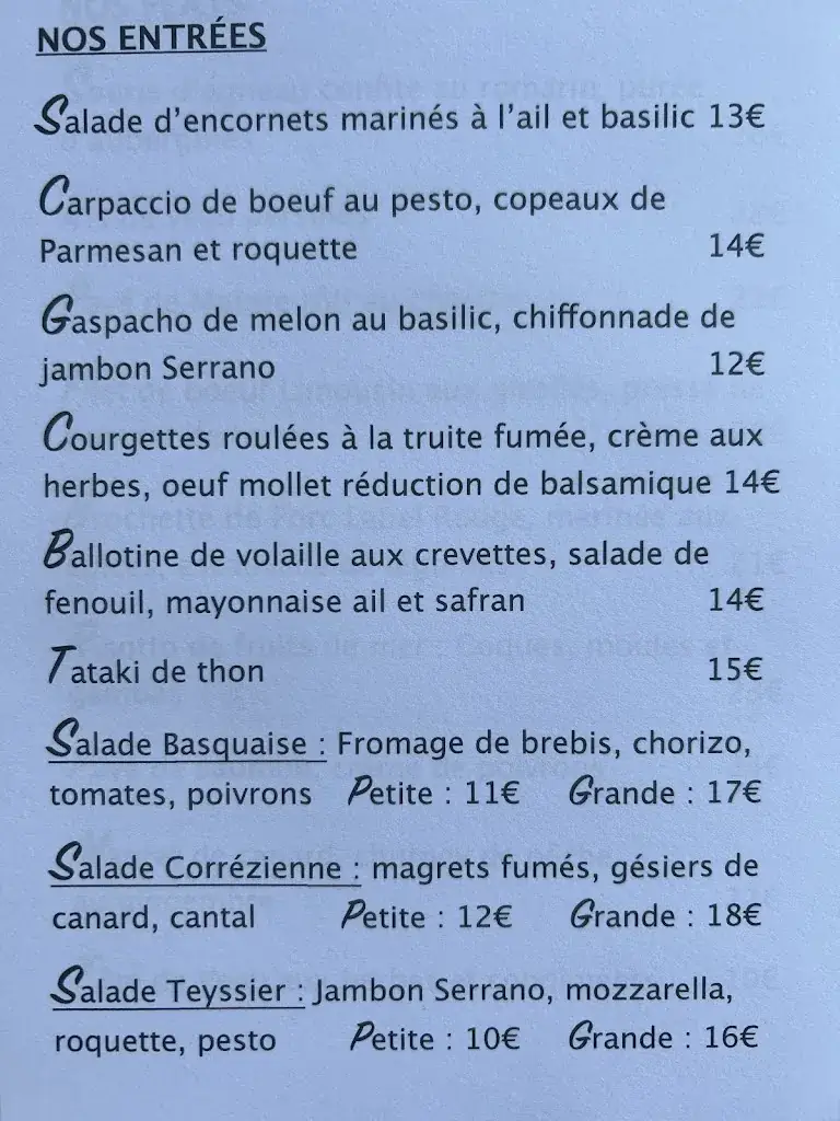 Menu_Restaurant Jean Teyssier_Uzerche_image_2
