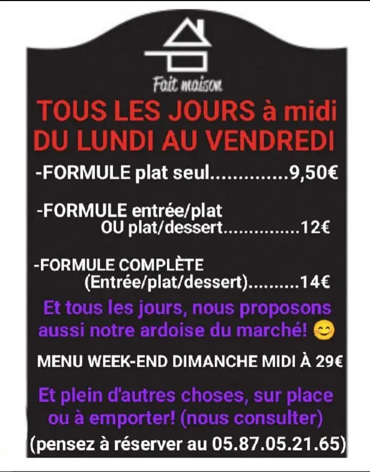 Menu_Restaurant Le Dolmen_Espartignac_immagine_1