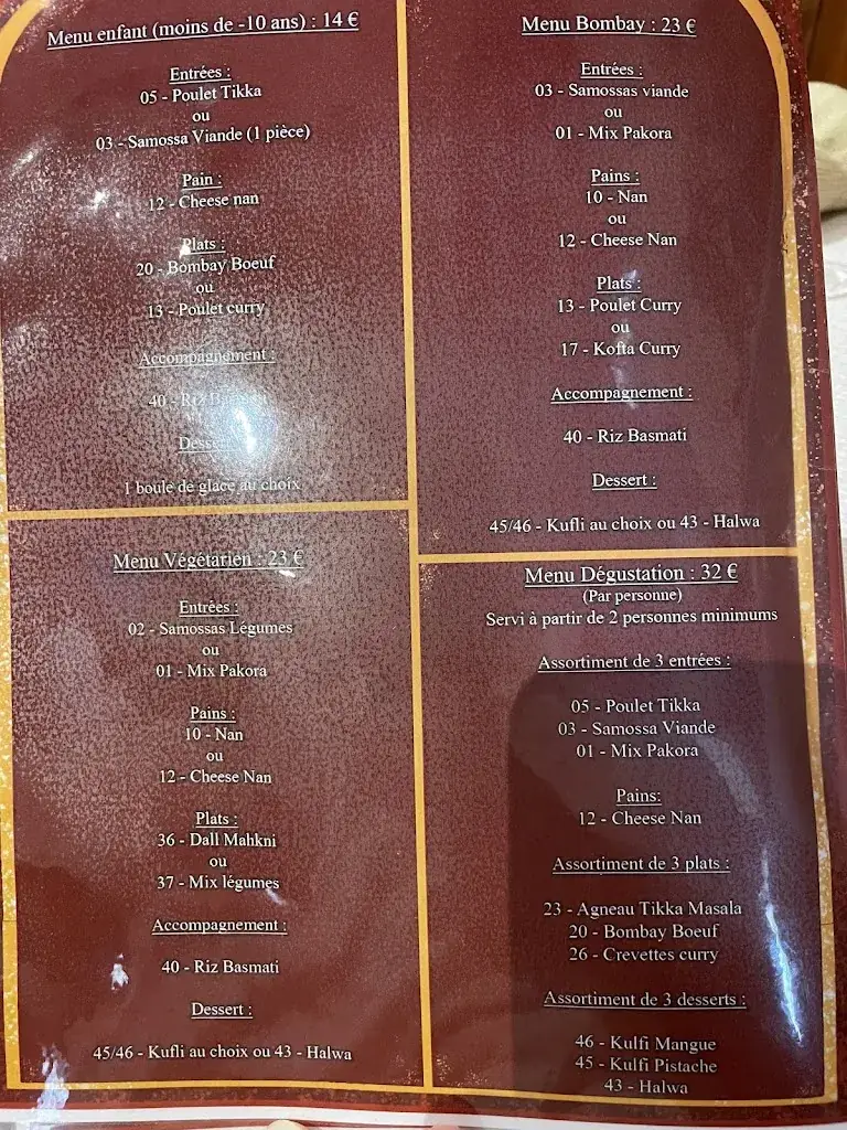 Menu_Le Bombay Palace_Pont-de-Beauvoisin_image_2