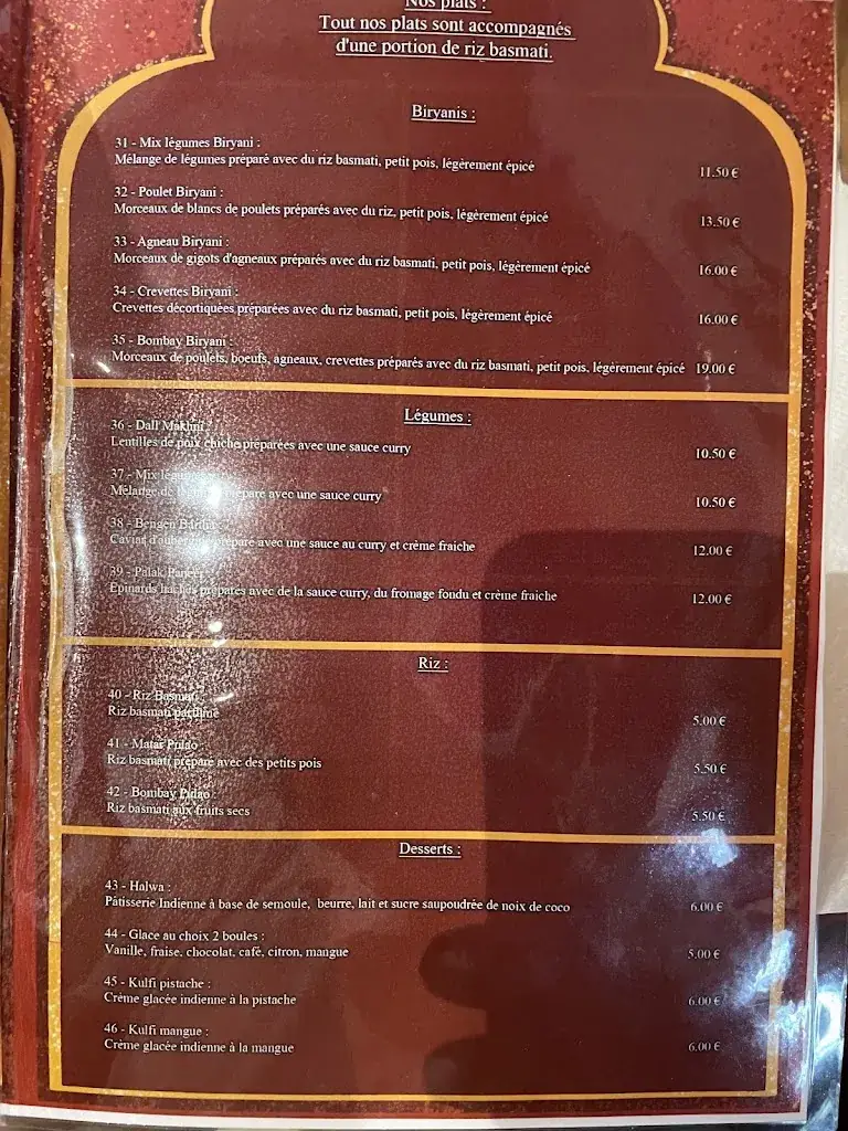 Menu_Le Bombay Palace_Pont-de-Beauvoisin_image_4