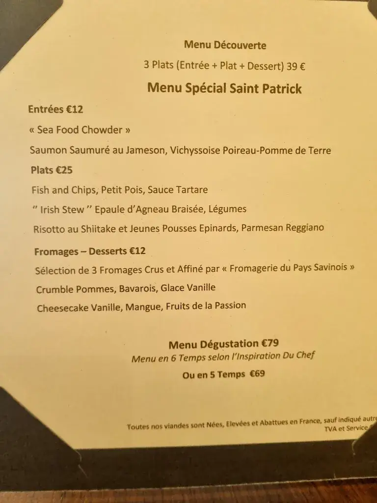 Menu_Le Cottage Restaurant_Vaux-sur-Mer_image_1