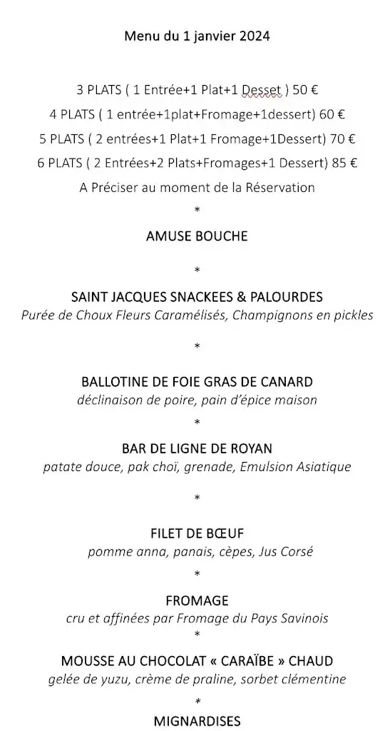 Menu_Le Cottage Restaurant_Vaux-sur-Mer_image_2