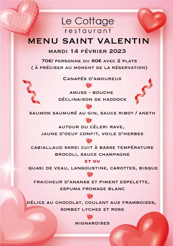 Menu_Le Cottage Restaurant_Vaux-sur-Mer_image_4