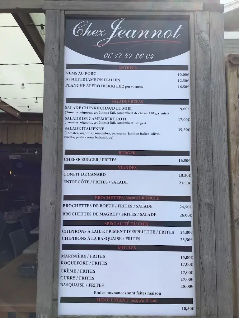 Menu_Restaurant Chez Jeannot Montalivet_Vendays-Montalivet_image_3